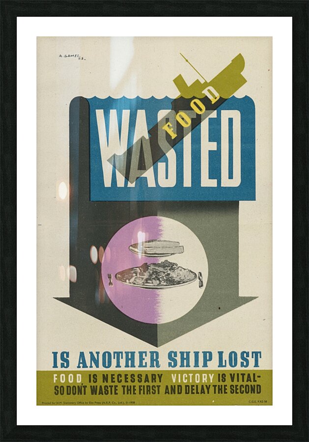 Wasted Food is Another Ship Lost Picture Frame print