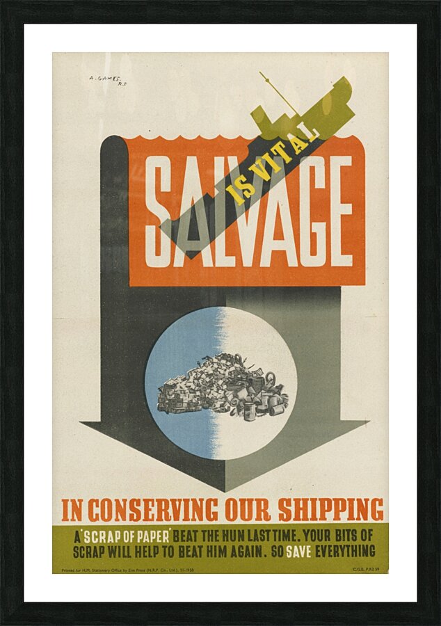 Salvage is Vital in Conserving out Shipping Picture Frame print
