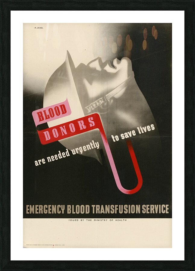 Blood Donors are Needed Urgently to Save Lives Picture Frame print