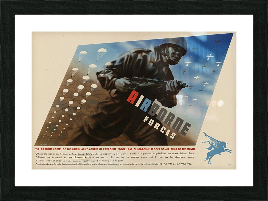 Airborne Forces Picture Frame print
