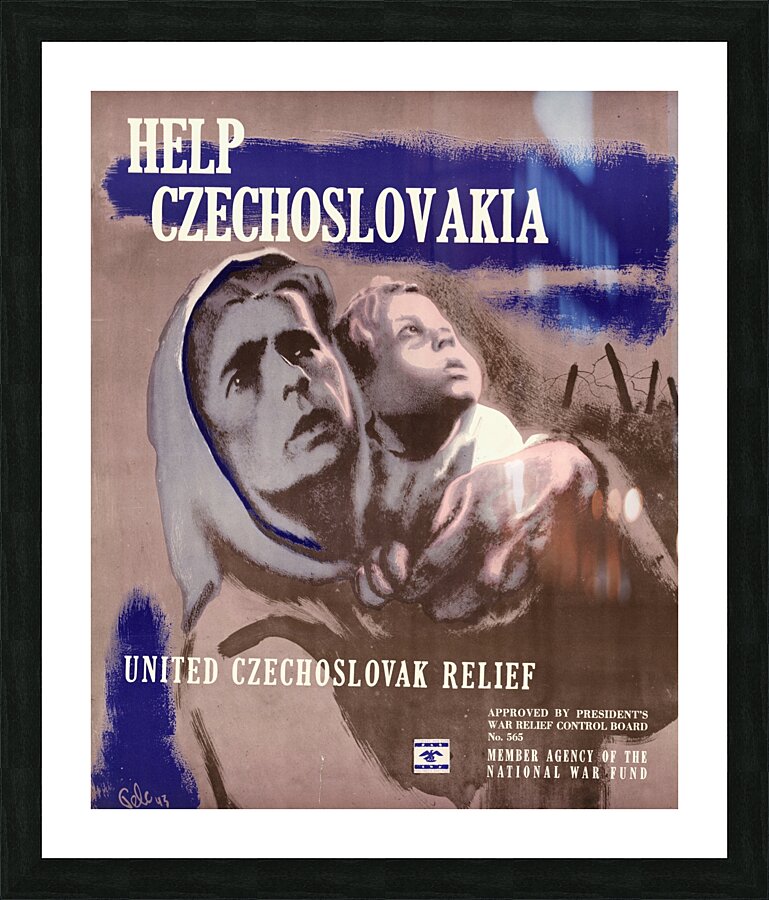 Help Czechoslovakia Picture Frame print