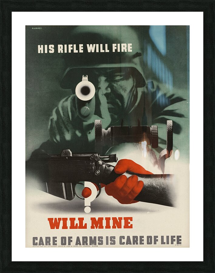 His Rifle Will Fire – Will Mine Impression et Cadre photo