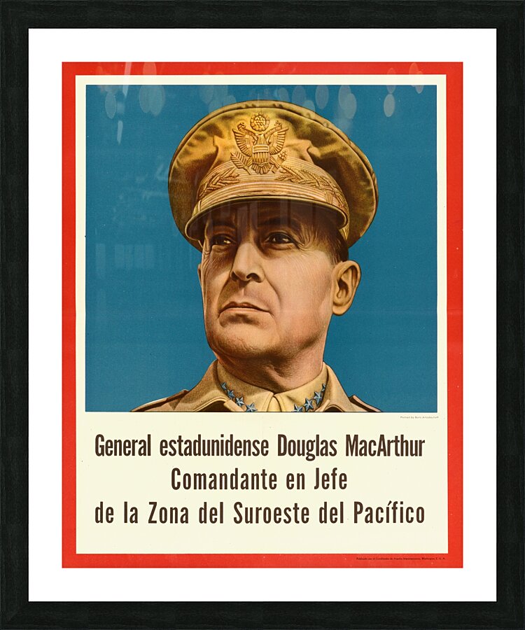 General Estadunidense Douglas MacArthur Picture Frame print