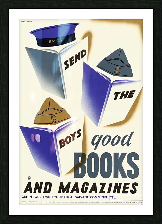 Send The Boys Good Books And Magazines Picture Frame print