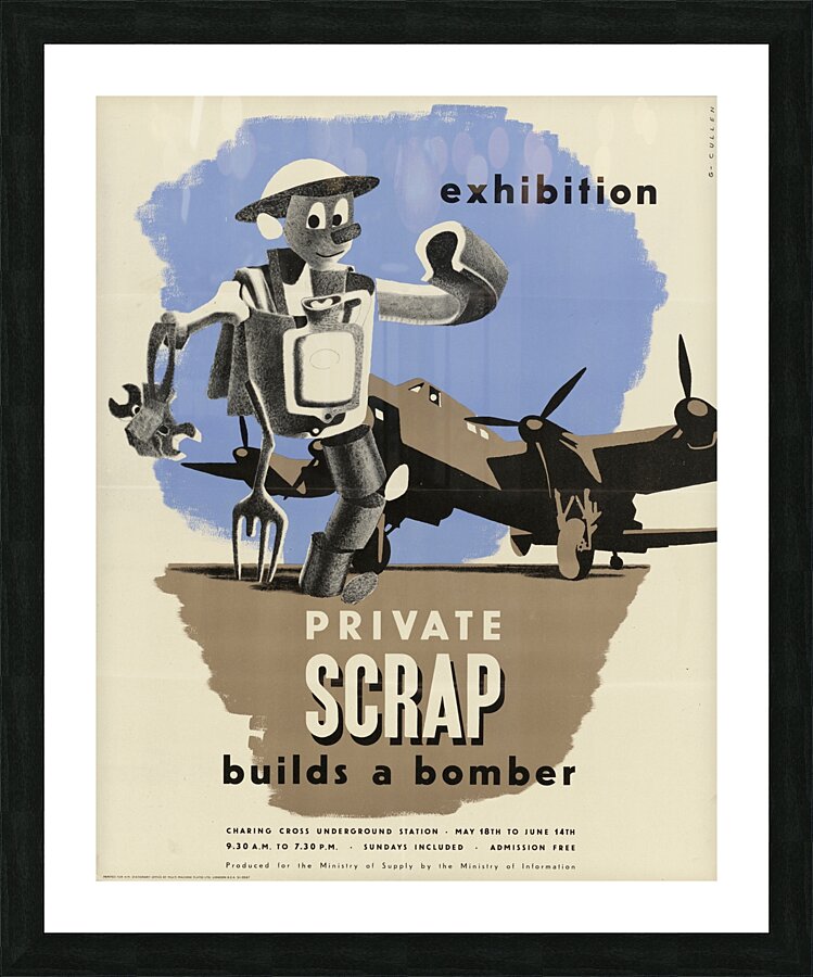 Private Scrap Builds a Bomber Picture Frame print