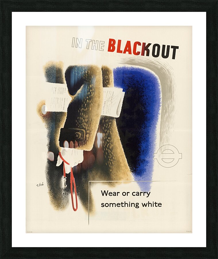 In the Blackout – Wear or Carry Something White Picture Frame print