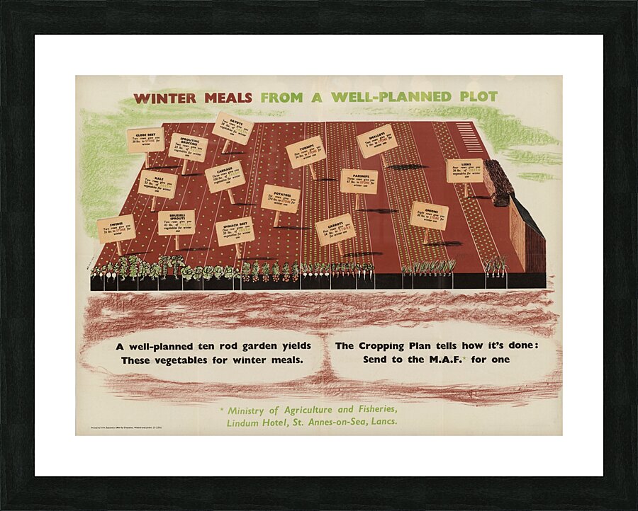 Winter Meals from a Well-Planned Plot Picture Frame print