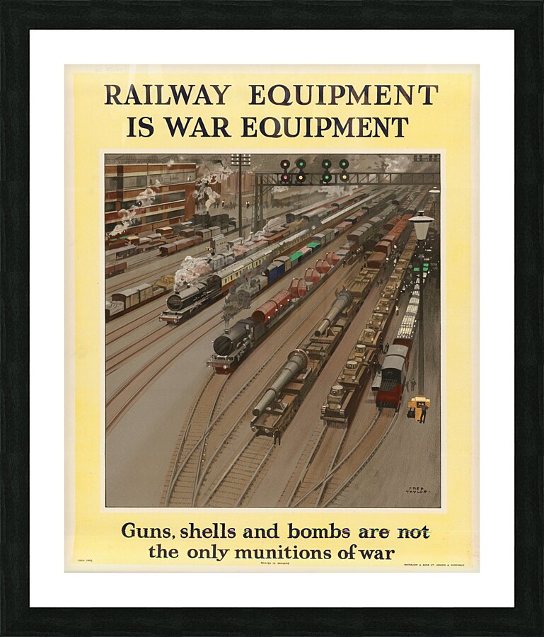 Railway Equipment is War Equipment Picture Frame print