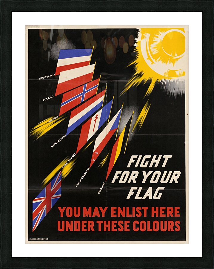 Fight For Your Flag Picture Frame print