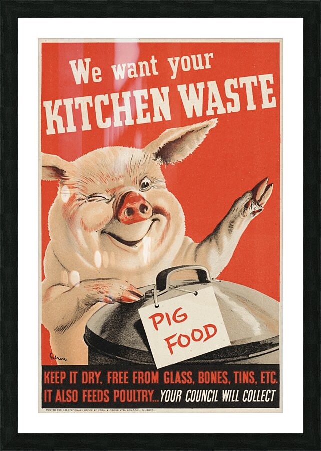 We Want Your Kitchen Waste Picture Frame print