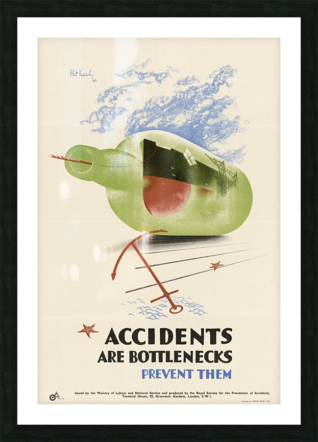 Accidents are Bottlenecks – Prevent Them Picture Frame print