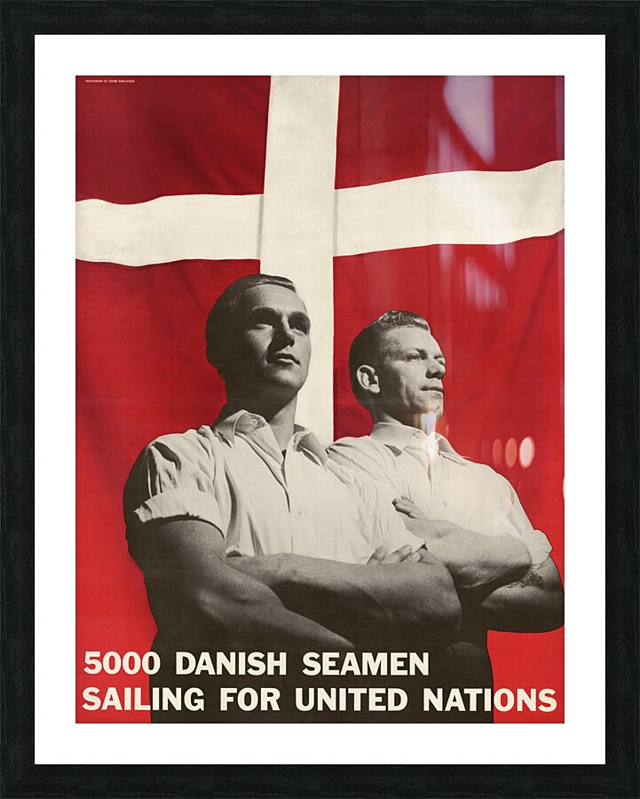 5000 Danish Seamen Sailing for United Nations Picture Frame print