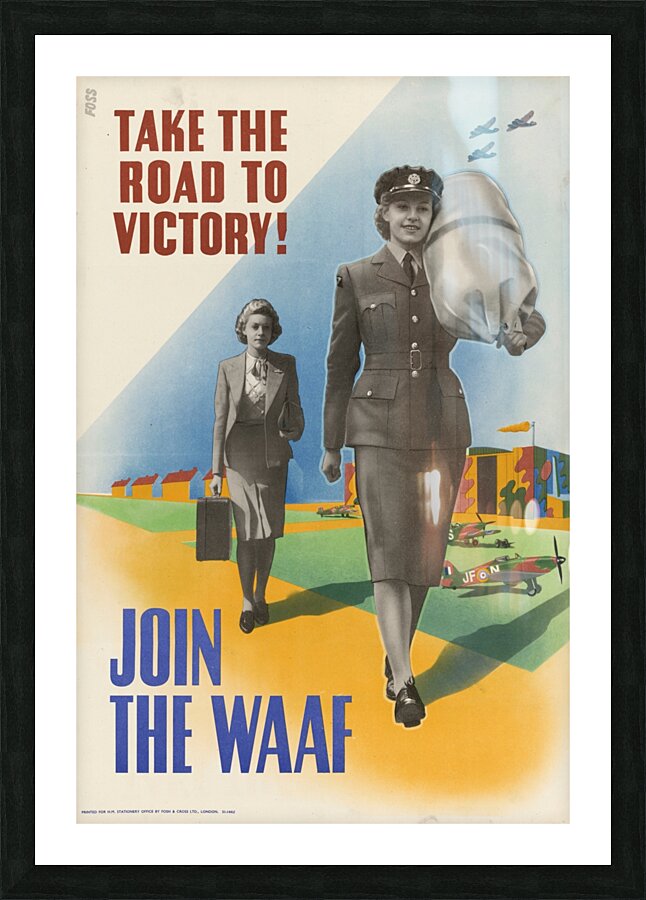Take the Road to Victory! Join the WAAF Picture Frame print