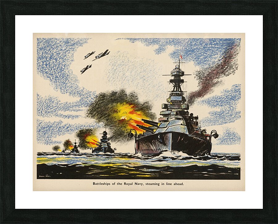 Battleships of the Royal Navy  Picture Frame print