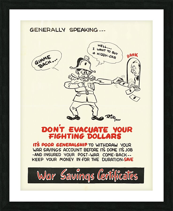 Don’t Evacuate Your Fighting Dollars Picture Frame print