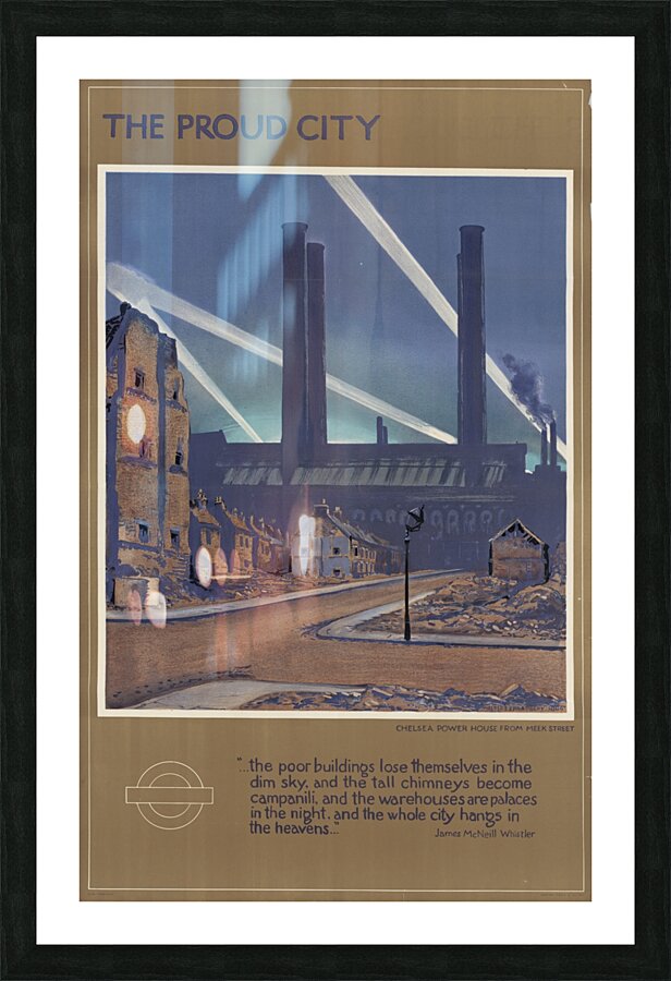 The Proud City – Chelsea Power House from Meek Street  Picture Frame print