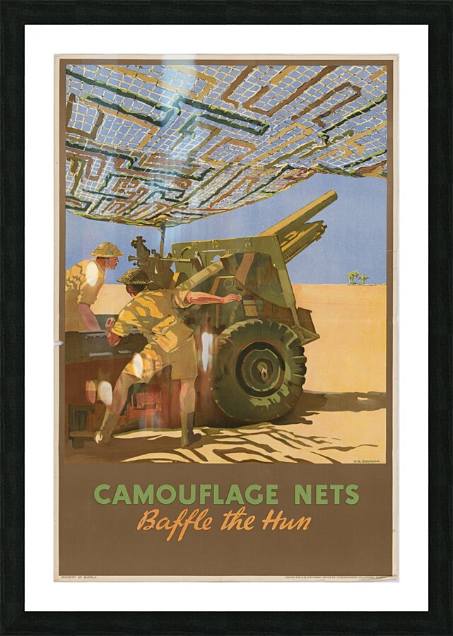 Camouflage Nets – Baffle the Hun Picture Frame print