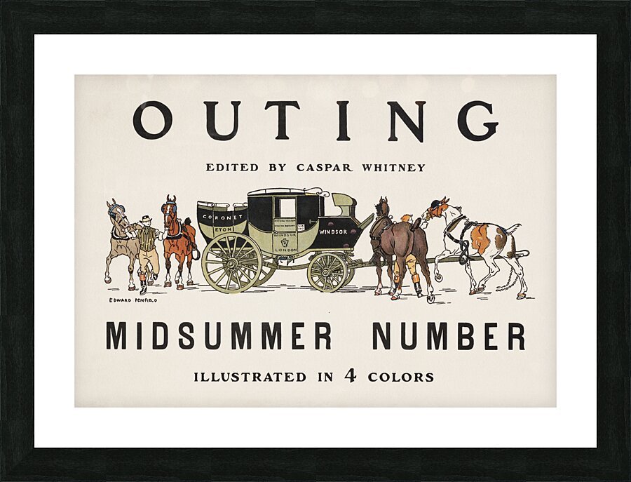 Outing edited by Caspar Whitney ca. 1890-1900  by Edward Penfield Impression et Cadre photo