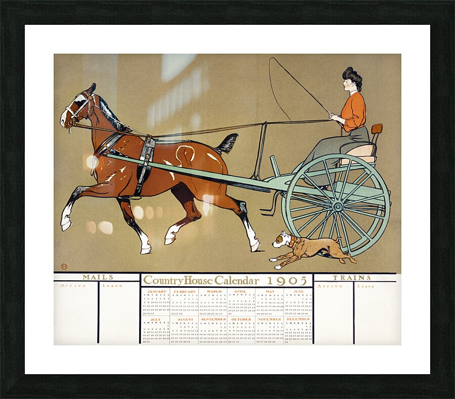 Country House calendar 1905  by Edward Penfield Picture Frame print
