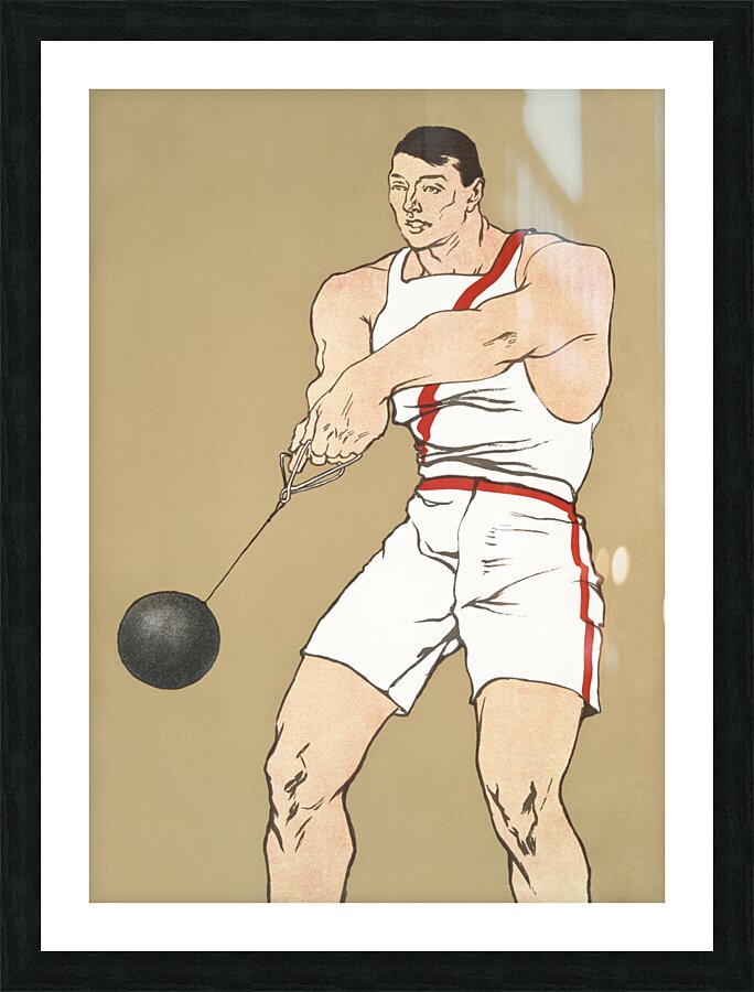 Hammer Throw 1908 by Edward Penfield Picture Frame print