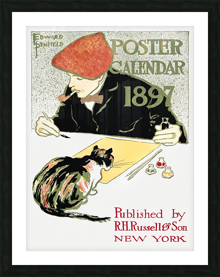 Poster Calendar 1897 by Edward Penfield Picture Frame print