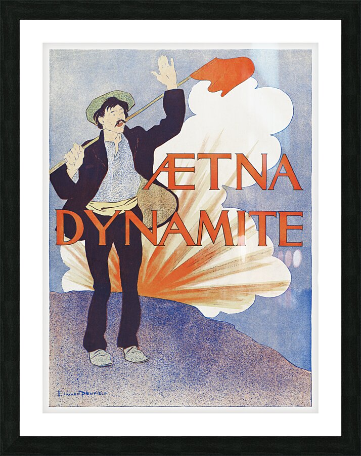 Aetna Dynamite 1895 by Edward Penfield Picture Frame print
