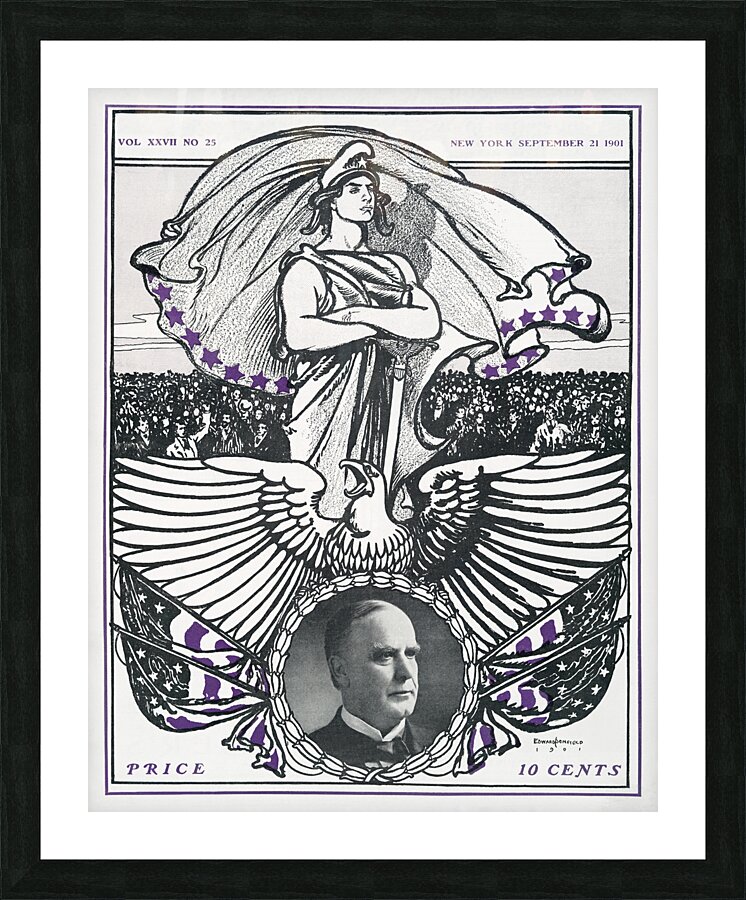 Vintage magazine cover ca. 1890-1907 by Edward Penfield Picture Frame print