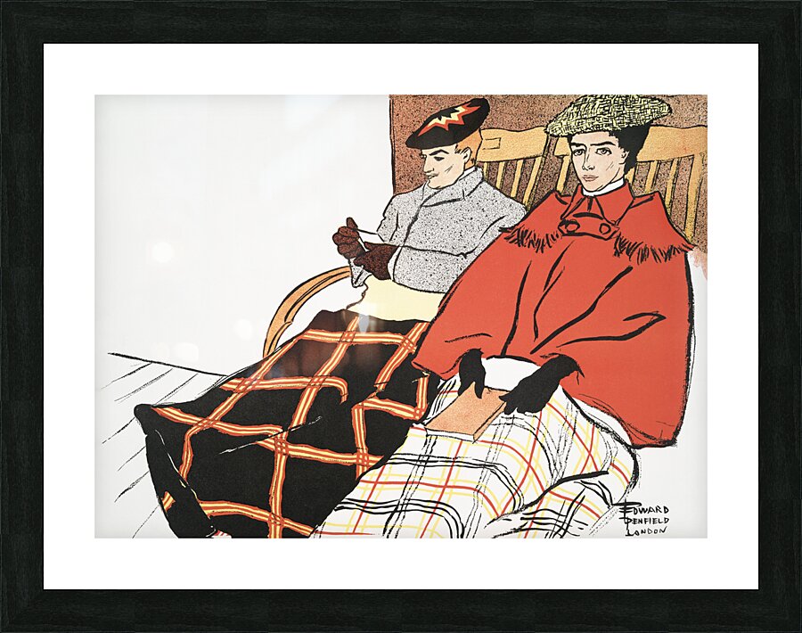 Man and woman sitting together 1897 by Edward Penfield Picture Frame print