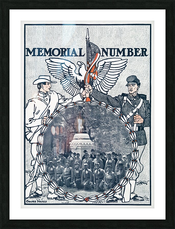 Memorial Number ca. 1890-1907 by Edward Penfield Picture Frame print