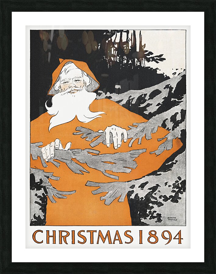 Vintage Christmas 1894 1894 by Edward Penfield Picture Frame print