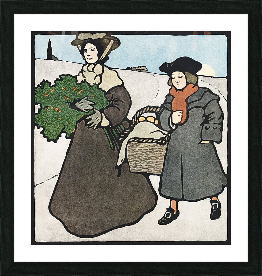 Vintage Christmas 1899 by Edward Penfield Picture Frame print