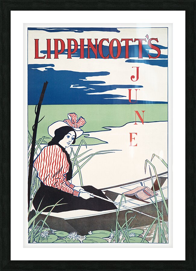Lippincotts June ca. 1890-1907  by Edward Penfield Picture Frame print