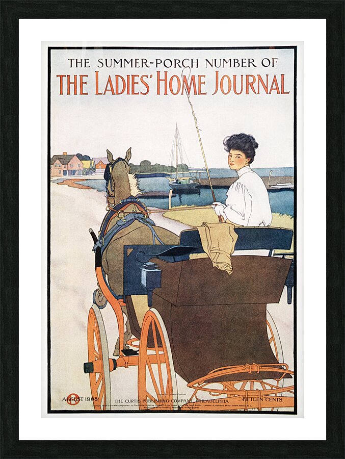 The Summer-Porch Number of The Ladies Home Journal 1908 by Edward Penfield Picture Frame print