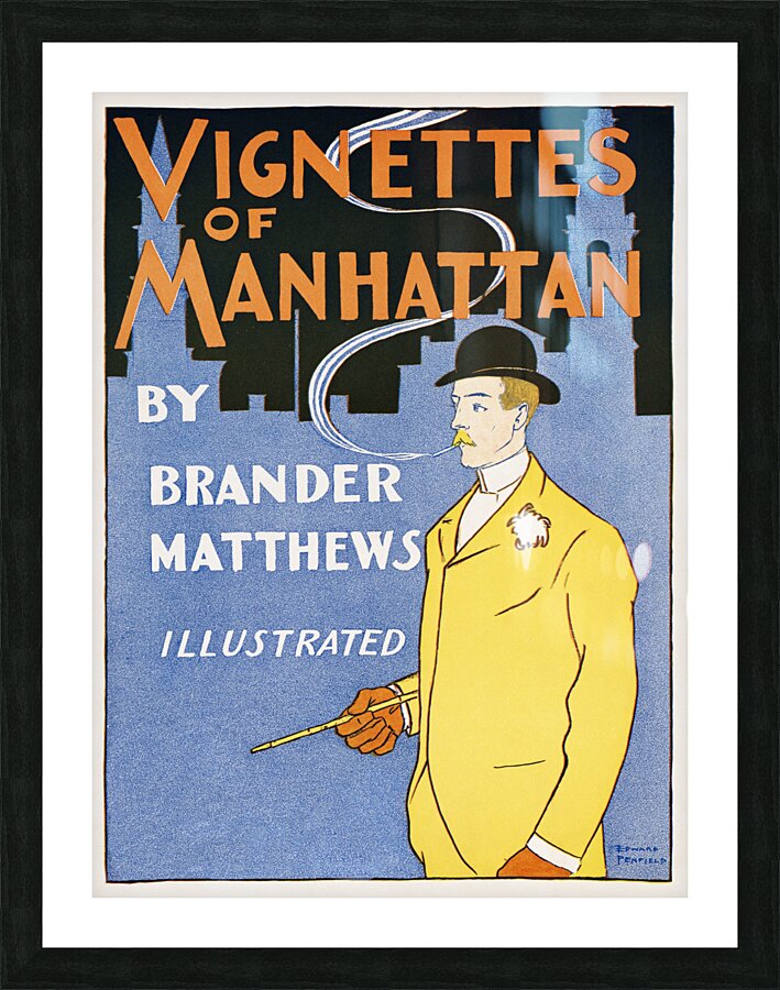 Vignettes of Manhattan 1895 by Edward Penfield Picture Frame print