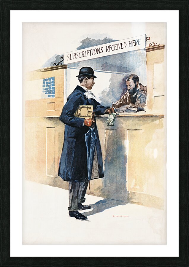 Man getting medicines 1893 by Edward Penfield Picture Frame print
