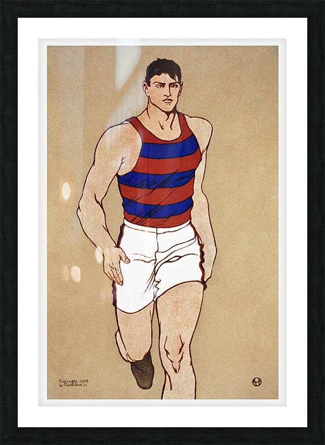 Athlete ca. 1908 by Edward Penfield Picture Frame print