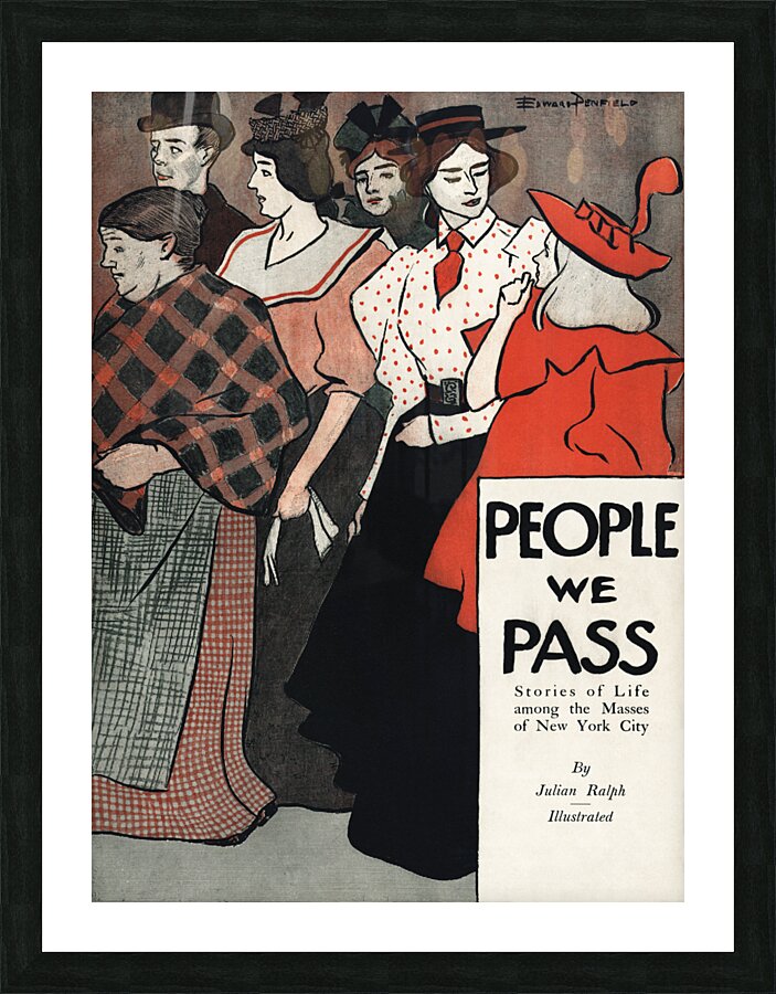 People we pass 1896 by Edward Penfield Picture Frame print