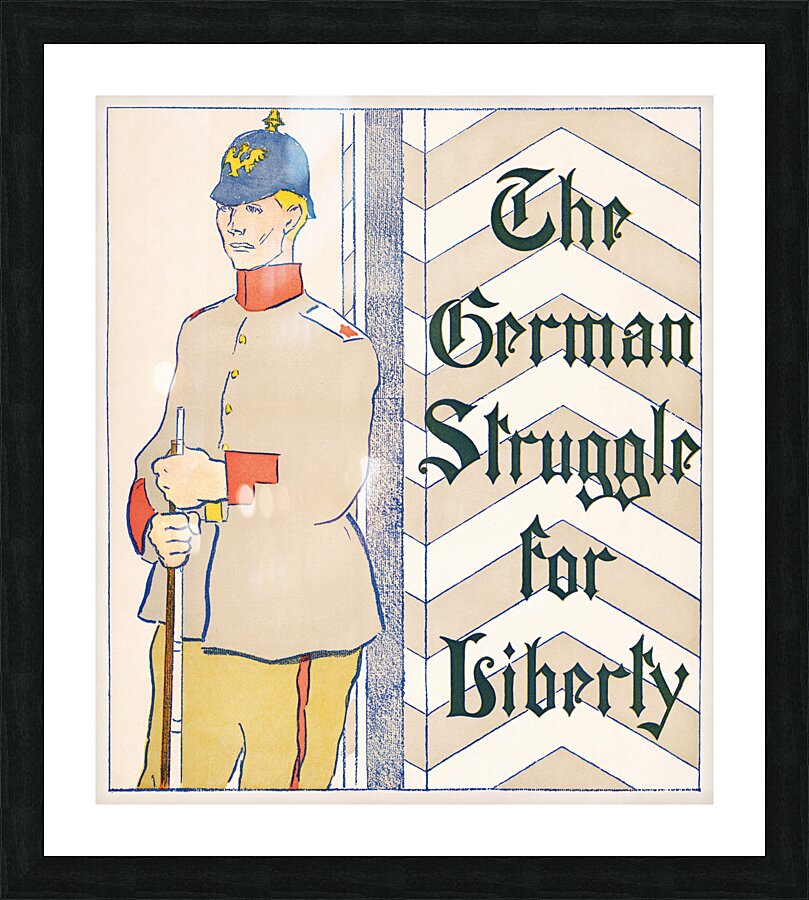 The German struggle for liberty 1895 by Edward Penfield Picture Frame print