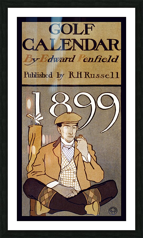 Golf Calendar 1899 by Edward Penfield Picture Frame print