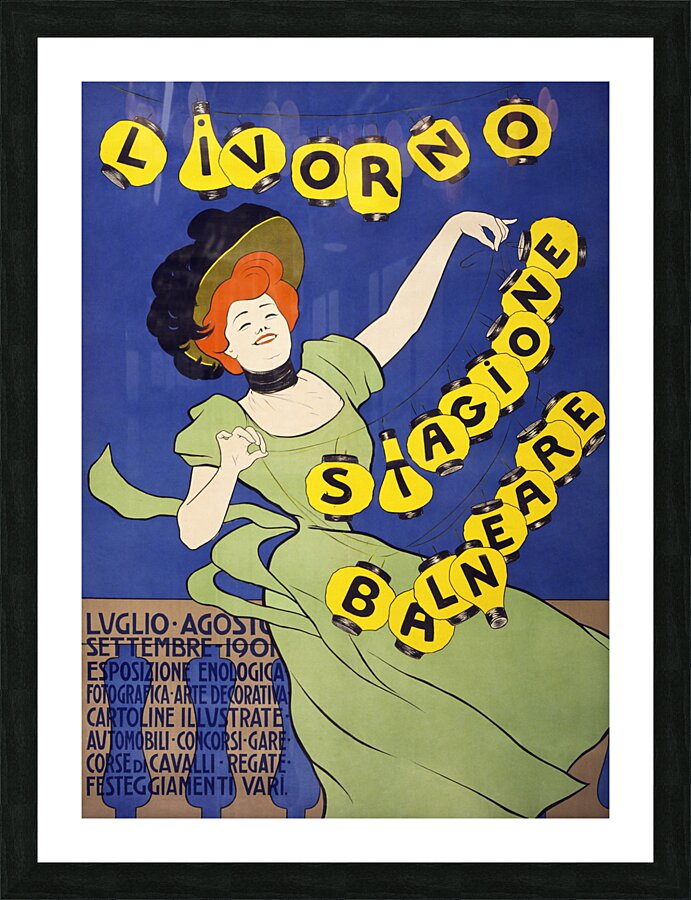Livorno stagione balneare 1901 by Leonetto Cappiello Picture Frame print