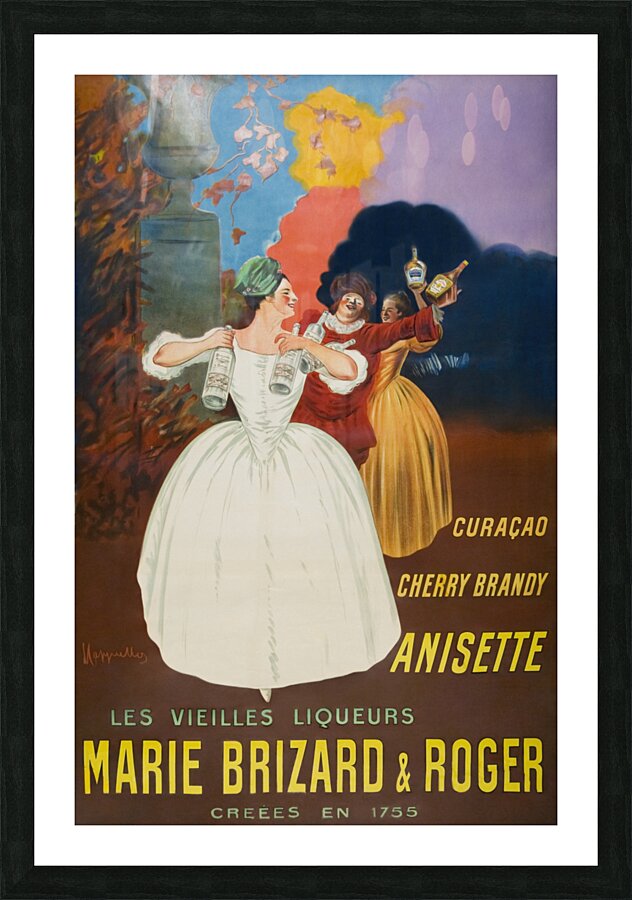 The old liqueurs Marie Brizard & Roger 1912 by Leonetto Cappiello Picture Frame print