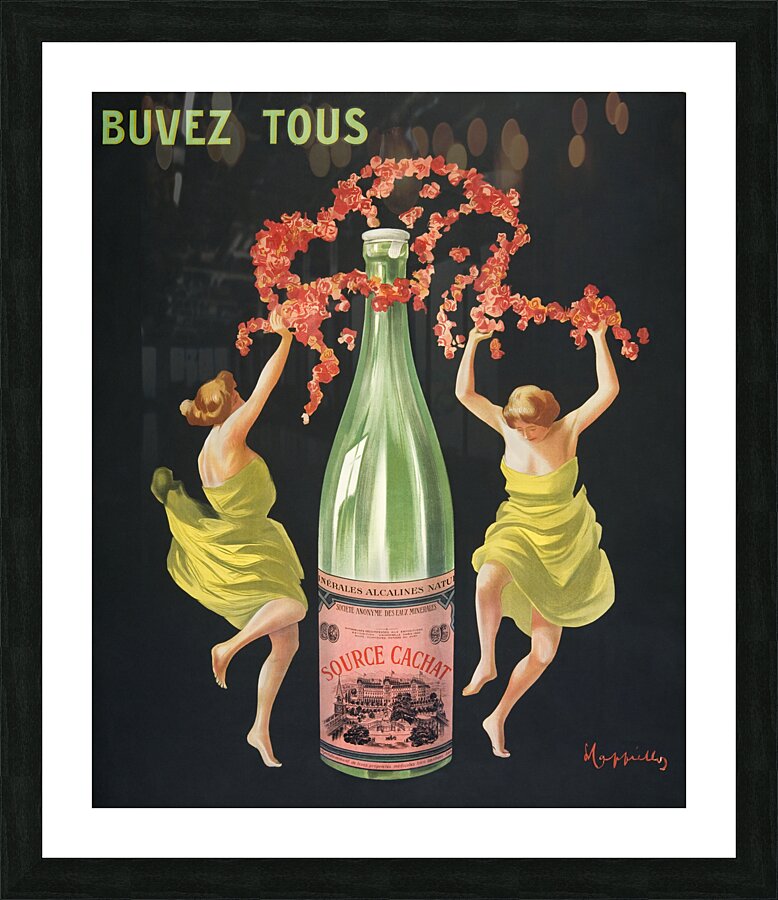 Drink all Evian-Cachat ca.1912 by Leonetto Cappiello  Picture Frame print