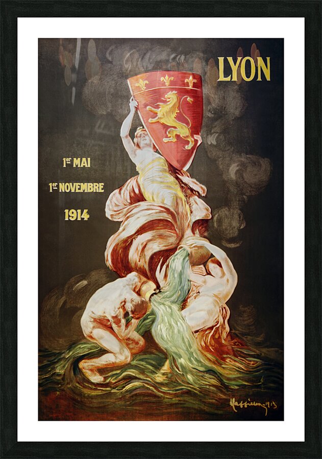 Lyon international exhibition 1914 by Leonetto Cappiello Picture Frame print