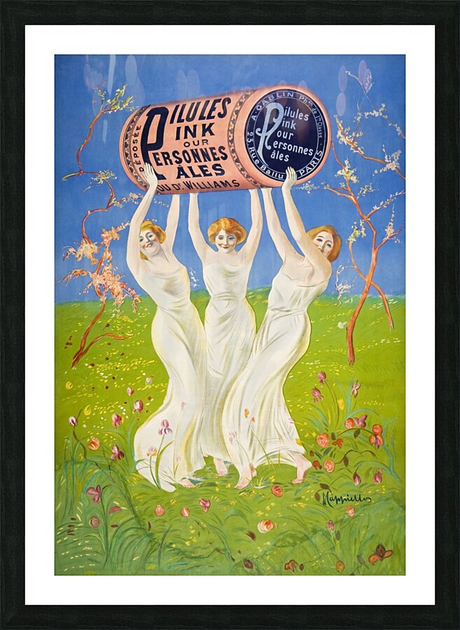 Pink Pills for Pale People 1910 by Leonetto Cappiello Picture Frame print
