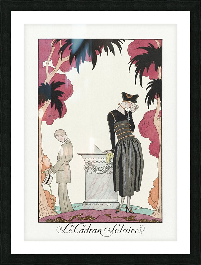 Le Cadran Solaire 1922 fashion illustration  by George Barbier.  Picture Frame print