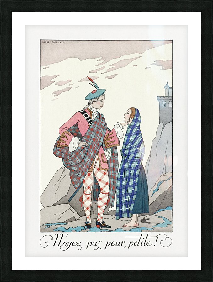 Nayez pas peur petite! 1923 fashion illustration  by George Barbier.  Picture Frame print