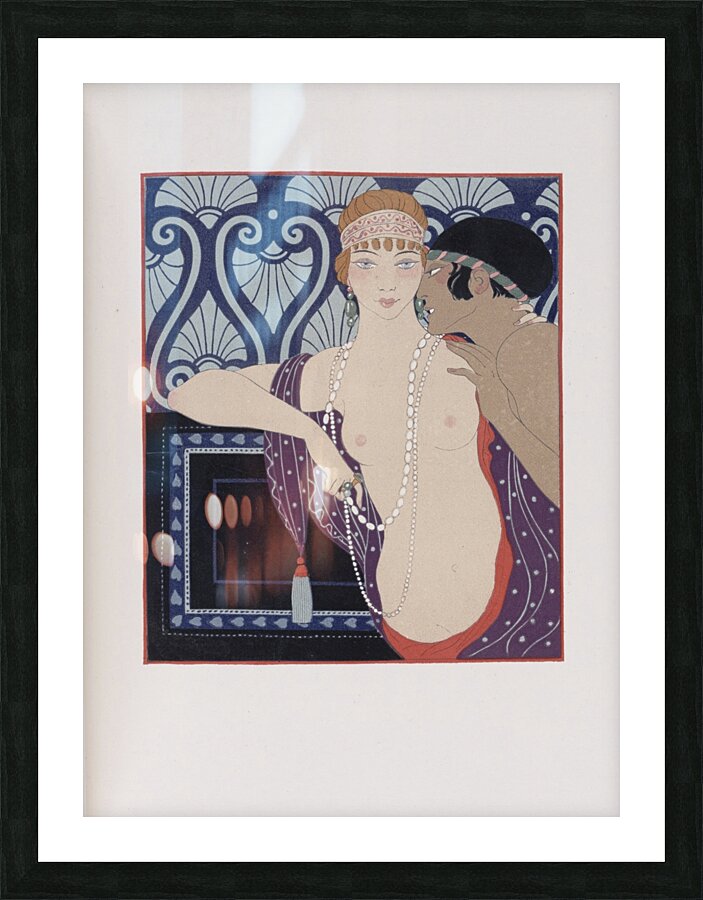 Les Trois Beautes de Mnasidika 1922 fashion illustration  by George Barbier. Picture Frame print