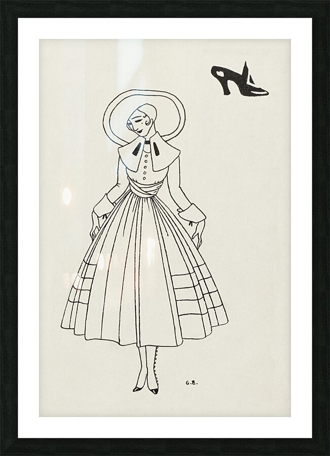 No. 8 9 p. 26. from Gazette du Bon Ton 2e ann&eacutee ca.1913 fashion illustration  by George Barbier.  Picture Frame print