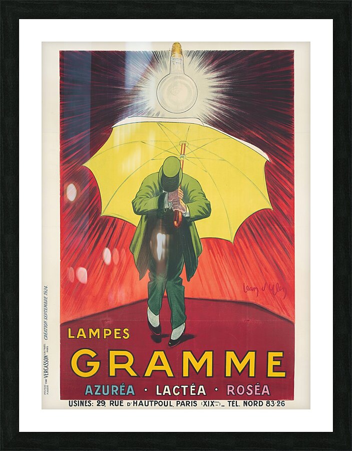 Lampes Gramme 1924 by Jean dYlen Poster Picture Frame print