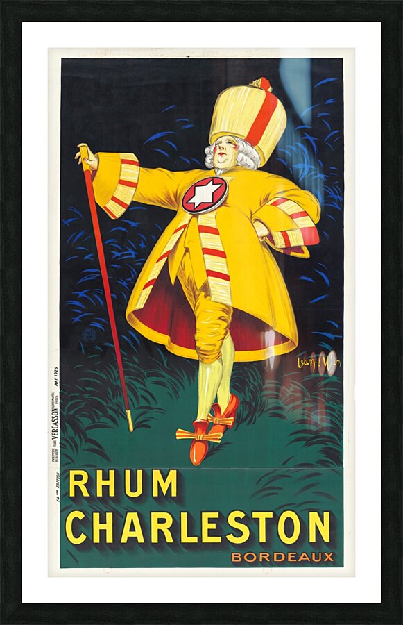 Rhum Charleston Bordeaux 1925 by Jean dYlen Poster Picture Frame print